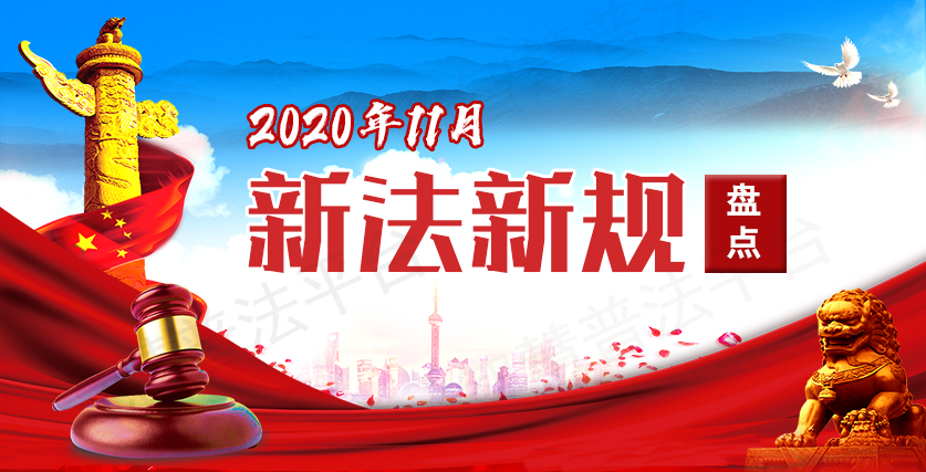【图说普法】2020年11月新法新规盘点